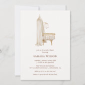 Boho Nursery Chic Girl Baby shower Invitation (Devant)