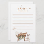 Boho Nursery Conseils pour maman d'être carte (Devant / Derrière)