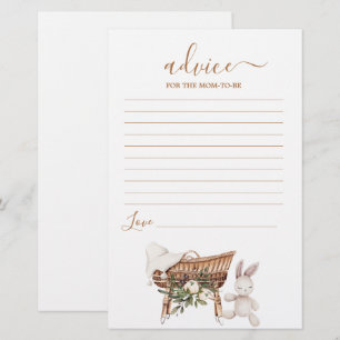 Boho Nursery Conseils pour maman d'être carte