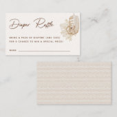 Boho Nursery Diaper Raffle Enclosure Kaart Plaatskaartje (Voorkant / Achterkant)