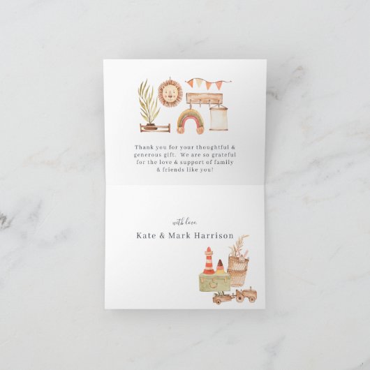 Boho Nursery Genre Neutre Baby shower Merci (Intérieur)