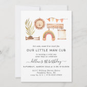 Boho Nursery | Invitation de fête d'anniversaire (Devant)