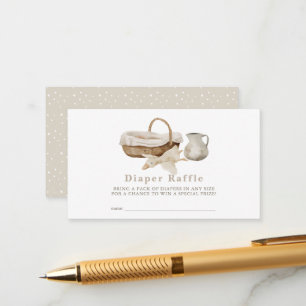 Boho Nursery Moses Basket Luier Raffle Ticket Informatiekaartje