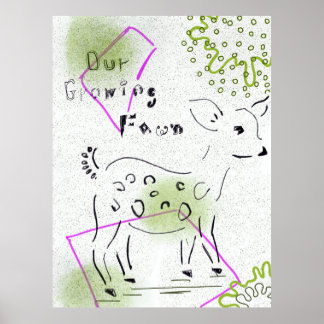 BOHO NURSERY SAFARI DIERENAFFICHES POSTER