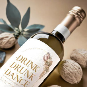 Boho Oase Trouwdrank Gedronken Dans V2 ID959 Wijn Etiket