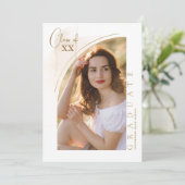 Boho Oasis Afstuderen Foto Template ID965 Bedankkaart (Staand voorkant)