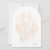 Boho Oasis Invitation de Fête de Fiançailles Rose (Dos)