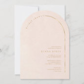 Boho Oasis Invitation de Fête de Fiançailles Rose (Devant)