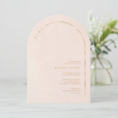 Boho Oasis Invitation de Fête de Fiançailles Rose (Debout devant)