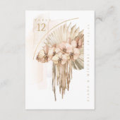 Boho Oasis Mariage Bouquet Numéro de table ID959 (Devant)