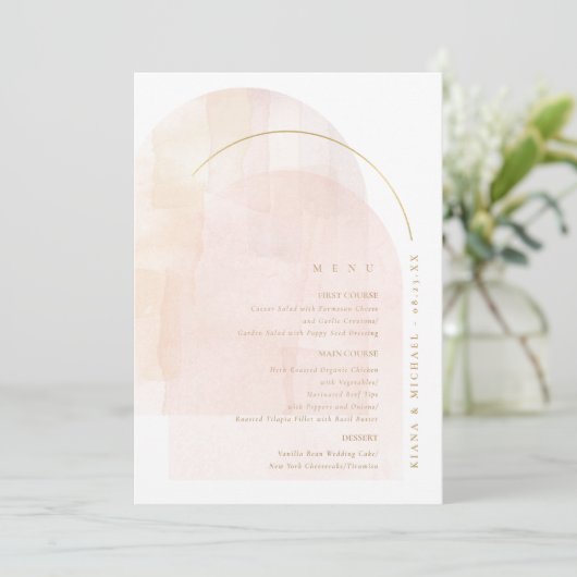 Boho Oasis Mariage Menu ID959 (Debout devant)