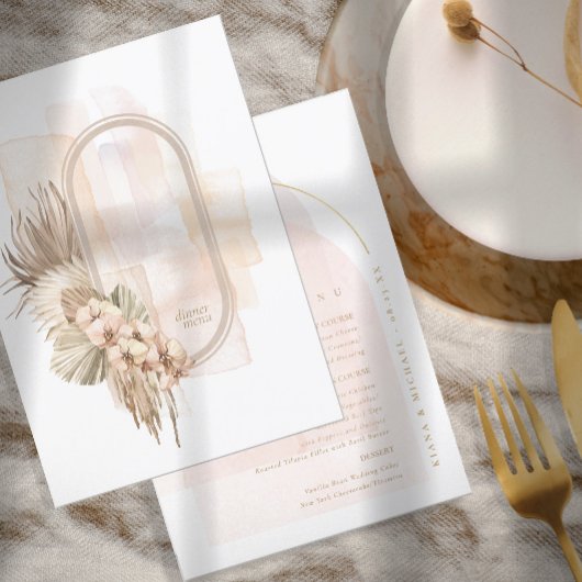 Boho Oasis Mariage Menu ID959