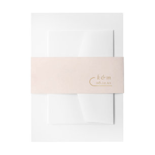 Boho Oasis Trouw Blush ID959 Uitnodigingen Wikkel