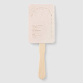 Boho Oasis Trouwprogramma Roze ID959 Handwaaier (Voorkant)