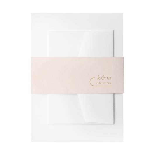 Boho Oasis Wedding Blush ID959 Uitnodigingen Wikkel (Voorkant Voorbeeld)