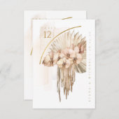Boho Oasis Wedding Bouquet Table Number ID959 Kaart (Voorkant / Achterkant)