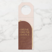 Boho Oasis Wedding Drink Drink Dance ID959 Flessenhanger (Voorkant)