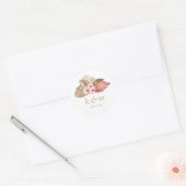 Boho Oasis Wedding Floral ID959 Ronde Sticker (Envelop)