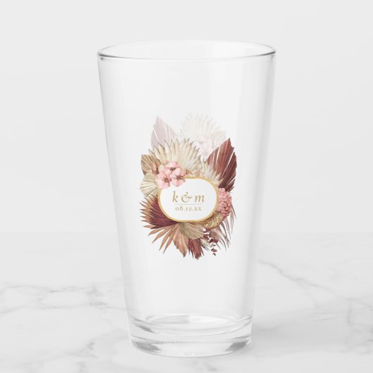 Boho Oasis Wedding Floral Lijst ID959 Glas (Voorkant)