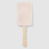 Boho Oasis Wedding Photo Program Blush ID959 Handwaaier (Achterkant)