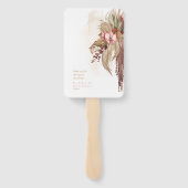 Boho Oasis Wedding Program Blush ID959 Handwaaier (Achterkant)