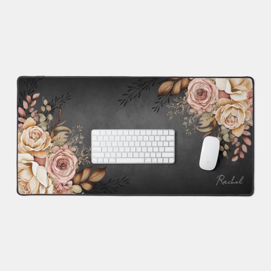 Boho Occidental Aquarelle Florale Monogramme (Clavier et souris)