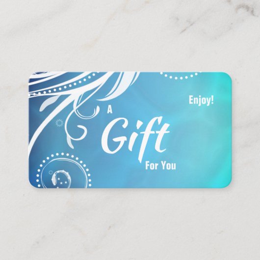 Boho Ocean Salon Spa Cadeau Kaart Visitekaartje (Voorkant)