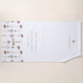 Boho Ocean Shell Baby shower Favoriet Strandlaken (Voorkant)