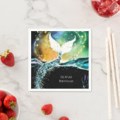 Boho Ocean Zeemeermin Verjaardag Servet (Insitu)