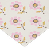 Boho Oekraïense Folk Cross Stitch Floral Korte Tafelloper (Hoek)