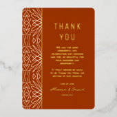 Boho Oerwoud Beach Wedding Dank u kaart (Voorkant)