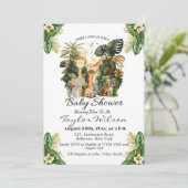 Boho Oerwoud Dieren Baby shower Kaart (Staand voorkant)