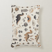 boho-Oerwoud-dinosauruspatroon Accent Kussen (Voorkant(Verticaal))