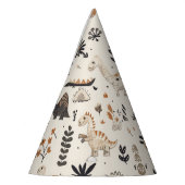 boho-Oerwoud-dinosauruspatroon Feesthoedjes (Links)