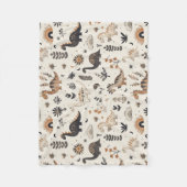 boho-Oerwoud-dinosauruspatroon Fleece Deken (Voorkant)