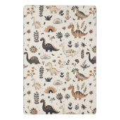boho-Oerwoud-dinosauruspatroon Mini Klembord (Achterkant)