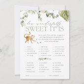 Boho Oerwoud dubbelzijdig Baby shower spel Kaart (Voorkant)