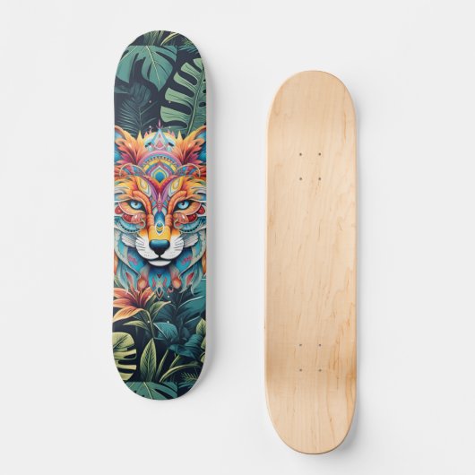 Boho Oerwoud Fox Skateboard (Voorkant)