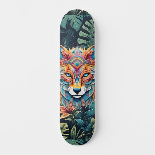 Boho Oerwoud Fox Wide Street Skateboard (Voorkant)