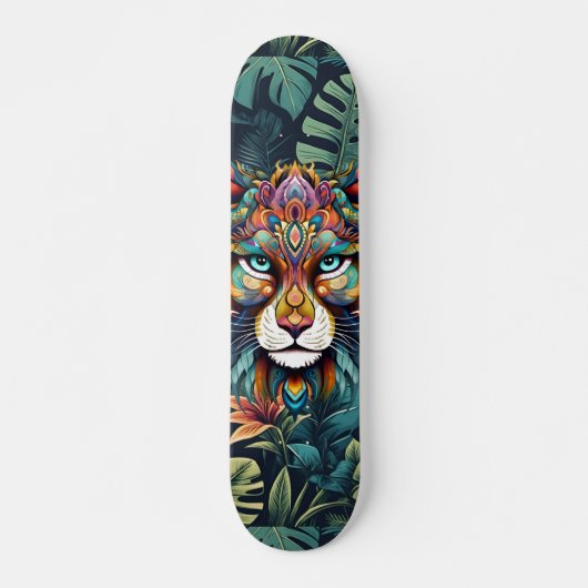 Boho Oerwoud Leeuw Skateboard (Voorkant)