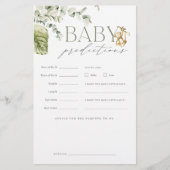 Boho Oerwoud Safari Baby shower voorspellingen spe Flyer (Voorkant)