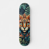 Boho Oerwoud Tijger Skateboard (Voorkant)