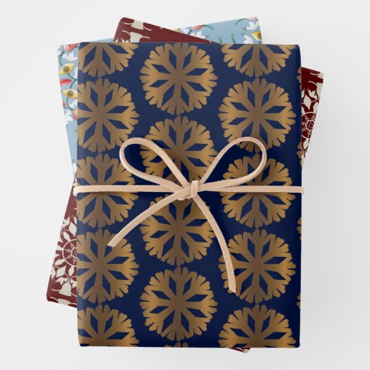 Boho Old Fashioned Kerstmis Mandala Snowflake Inpakpapier Vel (In situ)