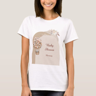 Boho Olifant Luchtballon Neutrale Moeder Wordt T-shirt