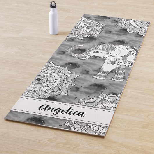 Boho Olifant Mandala Yoga Mat (In situ)