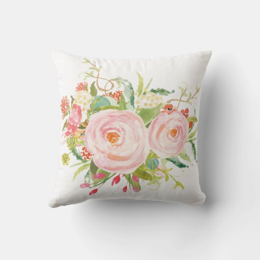 Boho Olifant Roze Goud Baby Meisje Kinderkamer Dec Kussen (Achterkant)