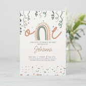 Boho ONE derful Birthday Invitation (Debout devant)
