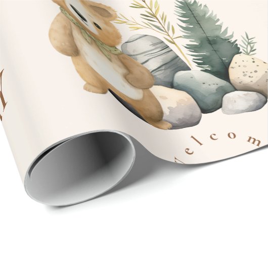 Boho One Happy Camper 1e verjaardagsfeestje Cadeaupapier (Rol Hoek)