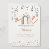 Boho ONEderful Birthday Invitation Kaart (Voorkant)