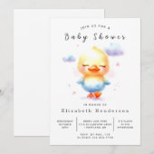 Boho Online Duck Baby shower Kaart (Voorkant / Achterkant)